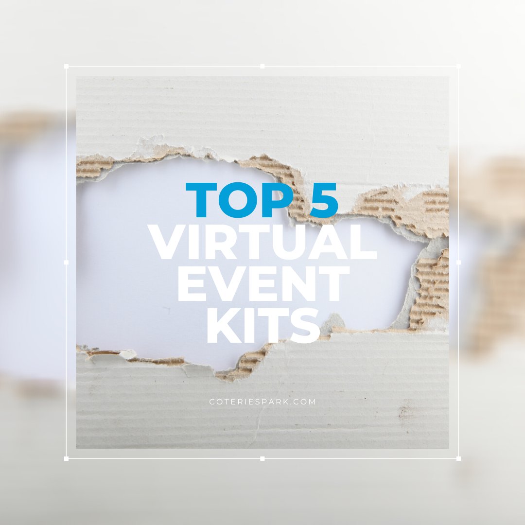 Whether you’re organizing a virtual meeting for ten or a digital conference for thousands, event boxes or “kits” are a great way to create a sensory experience for your attendees. Discover our top five favorites on our blog at coteriespark.com/top-5-virtual-…. ✨