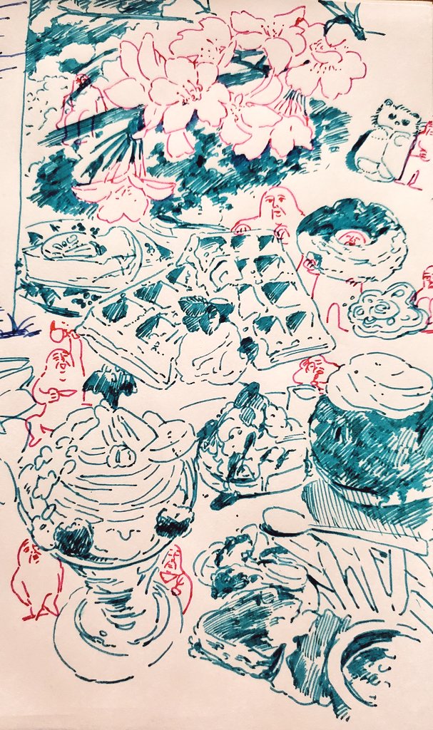 インクで描く絵は楽しいのんな 