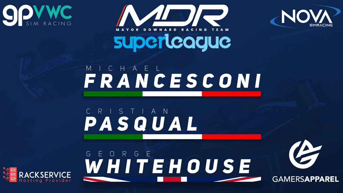 MDRSimracing's tweet photo. We're excited to announce our 2021 line-up which see's us venture into the premier @gpvwc series, Superleague!

We enter the championship as 1 of 3 brand new teams to the top-class, and as such, we wanted to appr👉https://t.co/wHI8GsTVAN https://t.co/jMWuFdqc9l