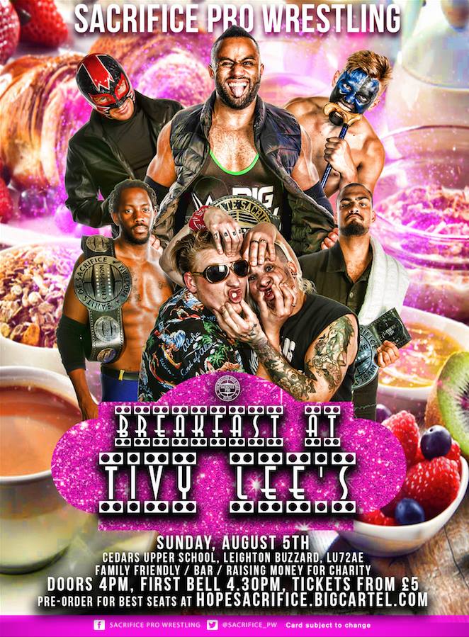 Sacrifice_PW's tweet photo. ***Sacrifice <<<REWIND***

#OnThisDay: 2018

#SP16 #BreakfastAt #SPLeighton

- Three Way: @francescoakira &amp; @TheMaxPeach def. Anthony Mafia &amp; Morgan Black &amp; @JayGarner1993 &amp; @caiiuspayne
- Cy Gregory def. Alex Cupid https://t.co/k7W4g9TRvy