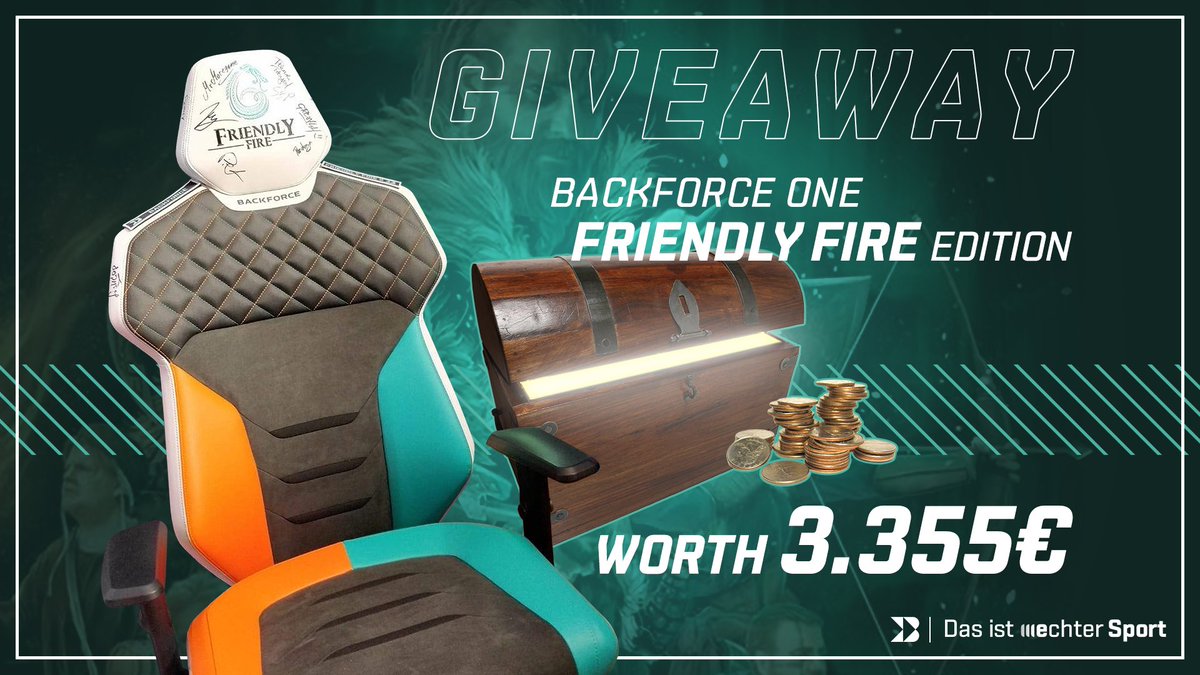 Der Backforce in der #FF6 Edition konnte während des Charity-Streams ersteigert werden! Leider war das Höchstgebot von 3355€ von einem Spaßbieter, der nie gezahlt hat. Wir übernehmen das Gebot, spenden das Geld und verlosen den Stuhl!🎉

➡️gleam.io/9aQTG/backforc…

#echtersport