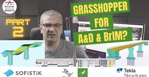 Tekla's tweet photo. Check out the second part of the presentation and demo from the "MoB" of a Sofistik - Rhino-Grasshopper - Tekla Structures Bridge Workflow. https://t.co/hk8mMHVMeN #teklastructures #sofistik #RhinoGrasshopper #bim #brim https://t.co/I0K9alEk4Z