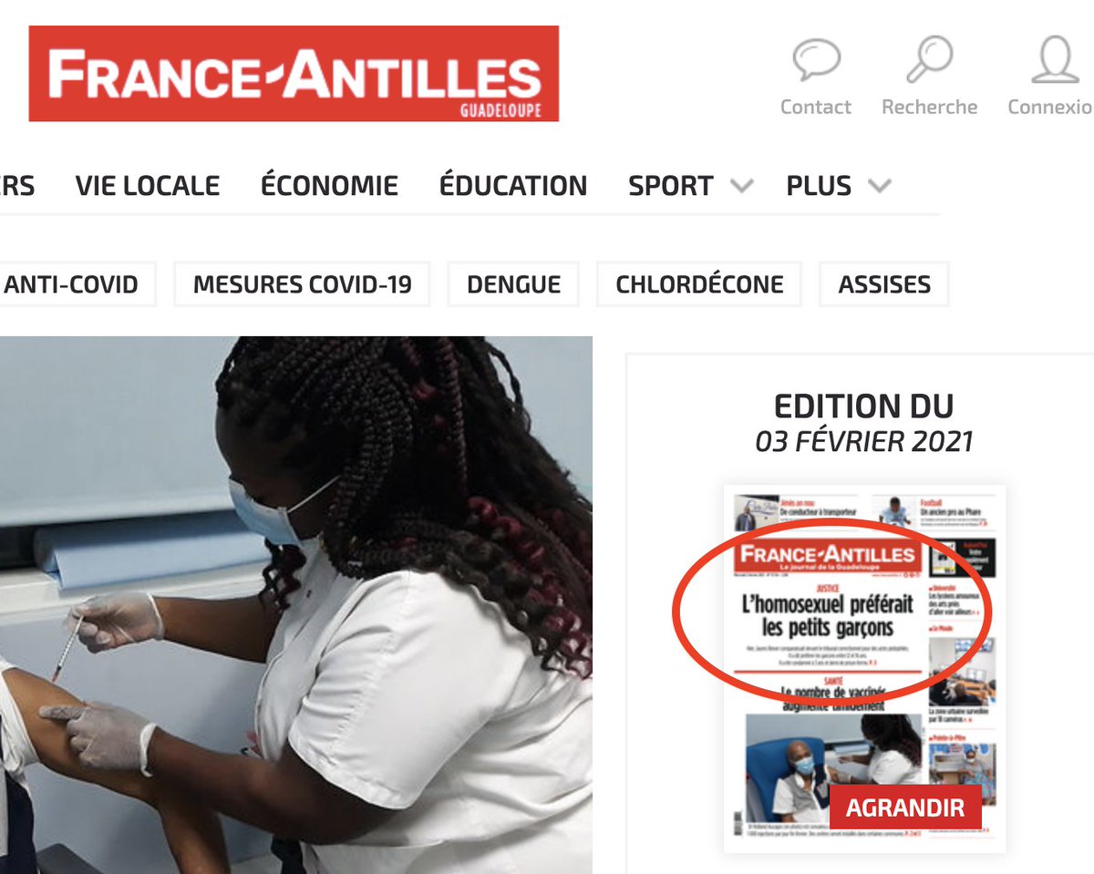 Atypik's tweet photo. @FAGuadeloupe Belle une en ce 3 février ! Vous savez que c'est de l’amalgame pur et simple et homophobe ? @SOShomophobie @E_DupondM . https://t.co/gyRqLjsDNw