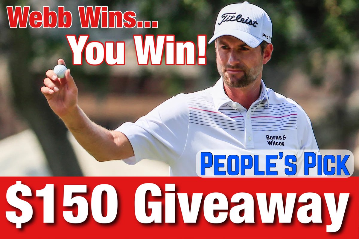 BBGpicks's tweet photo. The “people’s pick” this week is defending champion @webbsimpson1 at the @WMPhoenixOpen . We will pick a lucky winner to win $150 for anyone that retweets. We will also be donating $150 to the @TesoriFamilyFdt . Let’s go WEBB! #golfbets #pga #barstoolbets https://t.co/iN3mAqcWUR