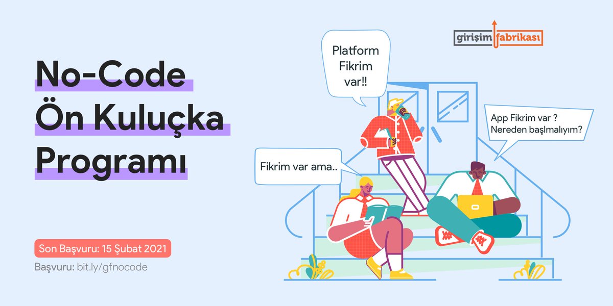 Girişim Fabrikası No-Code Ön Kuluçka Programı için başvurular 15 Şubat’a kadar devam ediyor. 
👉🏼 girisimfabrikasi.com/nocode/ozu
