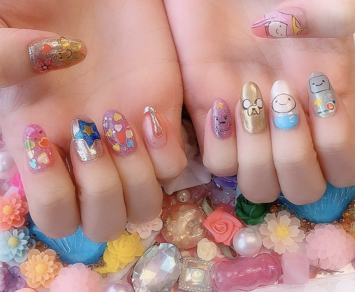 Kedakaiネイル いおり気高い パワーパフガールズ バブルス アドベンチャータイム スティーブンユニバース カートゥーンネットワーク ネイル