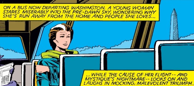 Mystique and Destiny took Rogue in after she was rejected by her birth family, but at the same time they also radicalized Rogue as a minor and placed her in very dangerous situations in service to Mystique’s mission. 2/9