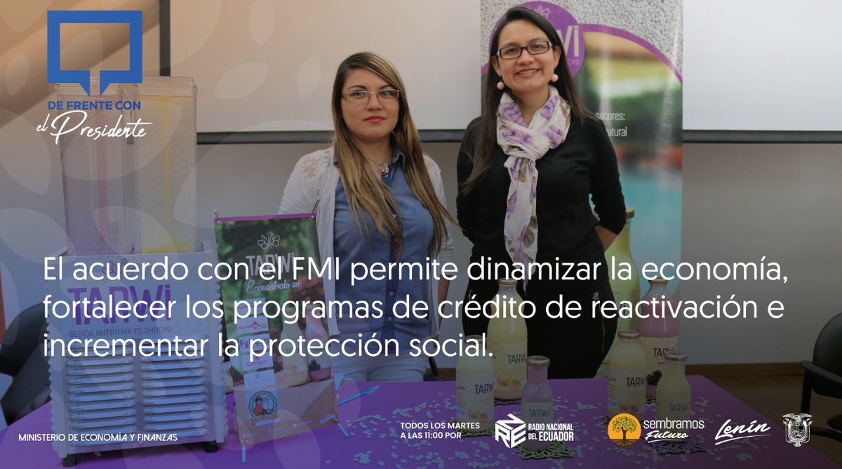 Desde el primer desembolso del <a href="/FMInoticias/">FMI</a>, en octubre de 2020, se empezó a liberar liquidez en la caja fiscal para reducir atrasos. El pago a proveedores da liquidez a la economía y se genera un círculo virtuoso de reactivación.
#EcuadorEnEEUU🇪🇨🇺🇸
#SembramosFuturo🇪🇨