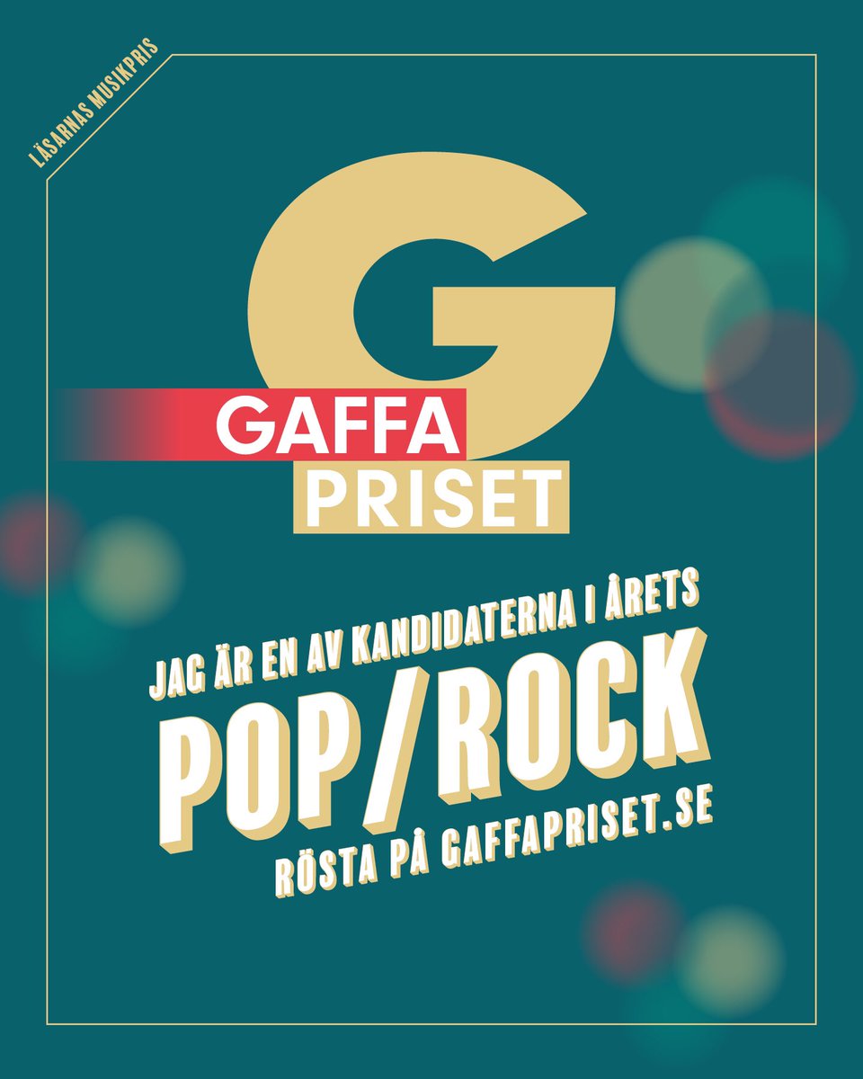 And We Should Die Of That Roar nominated in the category "Best Pop/Rock" at GAFFA Sverige 2021 Awards. Cast your own vote here:
gaffa.se/priset
#awards #musicawards #bestpop #bestrock #bestmusic #gaffa