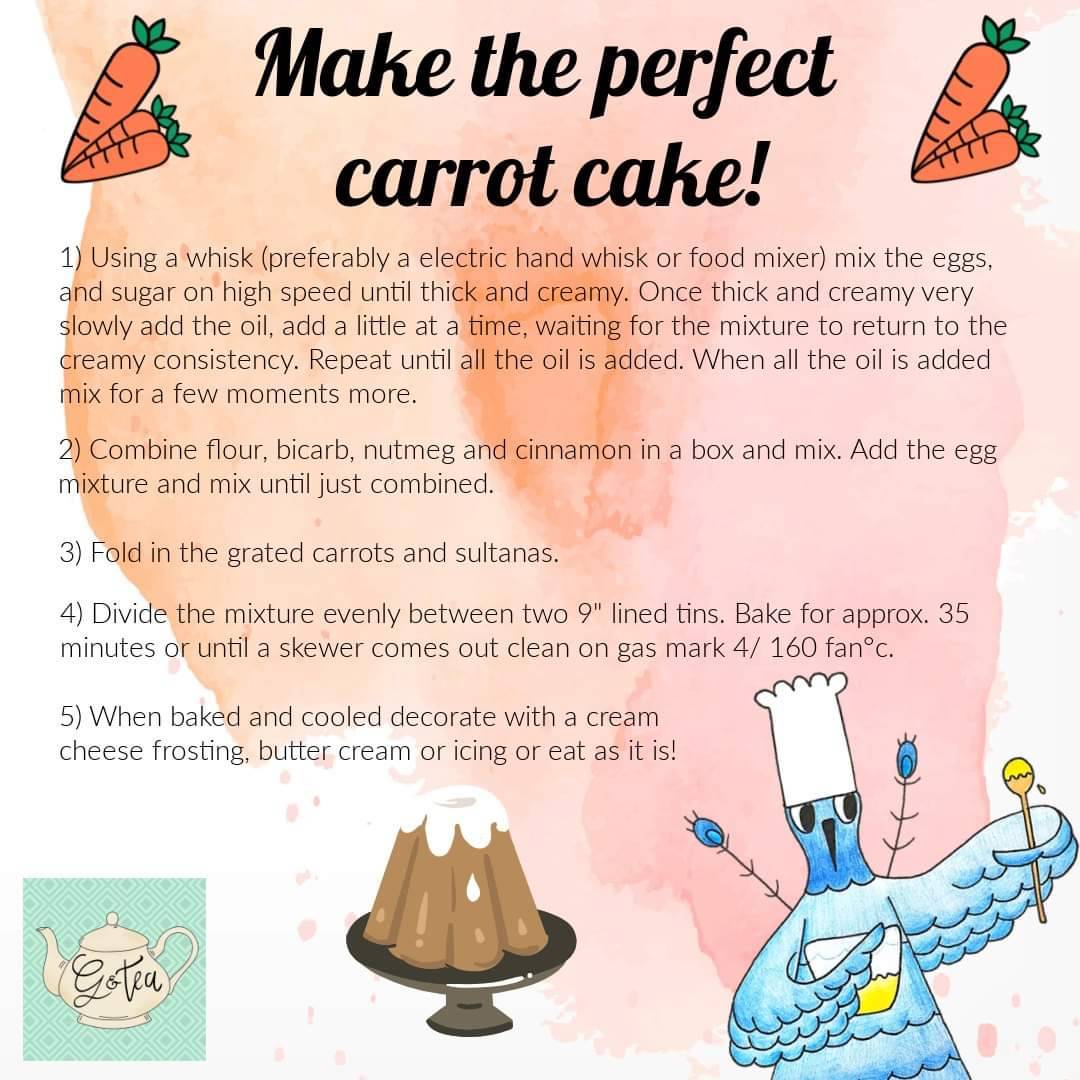 WorcFestival's tweet photo. Today is national carrot cake day! Here is a delicious carrot cake recipe from the wonderful G&Tea 🥕 We will put the kettle on, who fancies a slice? 💙🤤 #worcestershirehour #carrotcake #nationalcarrotcakeday #recipe #localdelight https://t.co/wsHuTxqUAB