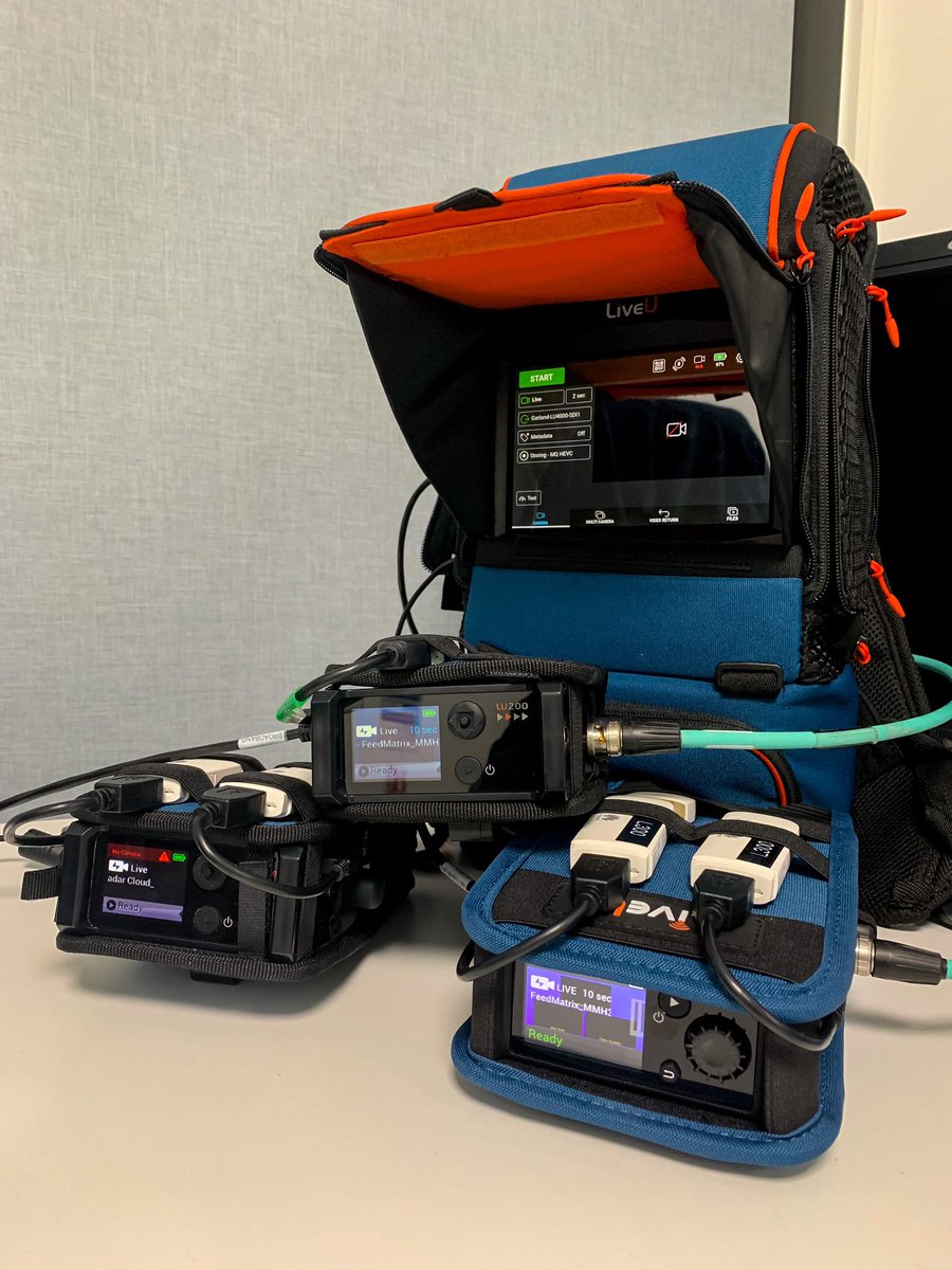 Zest4tv's tweet photo. @LiveU area at ZestMCR is busy today with live jobs with @groovygecko and LU800 / LU2000 testing with @GarlandPartners
#LU800 #LU300 #LU200 #LUSolo https://t.co/7CwkRXul6A