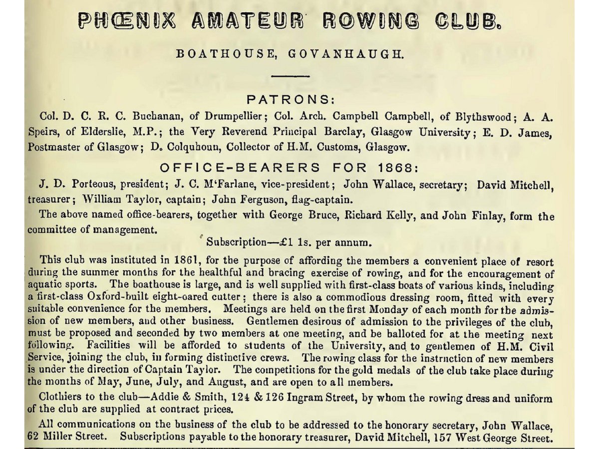 Competitive rowing on the Clyde began in the mid-1800s. A new weir at Glasgow Green was built in 1852 and this created a 6km long, non-tidal stretch of the river upstream from the Green to Dalmarnock/Cuningar Loop - perfect for a punt!  3/12