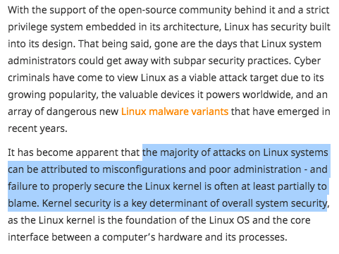 lnxsec's tweet image. #Kernelsecurity is a key determinant of overall system #security - If the kernel is not properly secured, nothing on your system is! Learn how to secure the #Linuxkernel & protect your system from #malware & other exploits: linuxsecurity.com/features/featu…
#Linux @linuxfoundation @sjvn