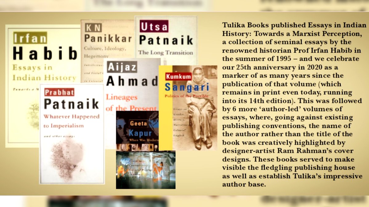 Tulikabooksdel's tweet photo. REMINISCING THE BEGINNING OF #25YEARS OF PUBLISHING EXCELLENCE!

OUR 7 'AUTHOR-LED' VOLUMES!

Join &amp; connect with us through our #books. Please visit
https://t.co/F1duLAgxR8

#RamRahman #publishing #tulikabooks #Independent #indie #SocialScience #humanities #art #25years #authors https://t.co/hySQtXf2mo