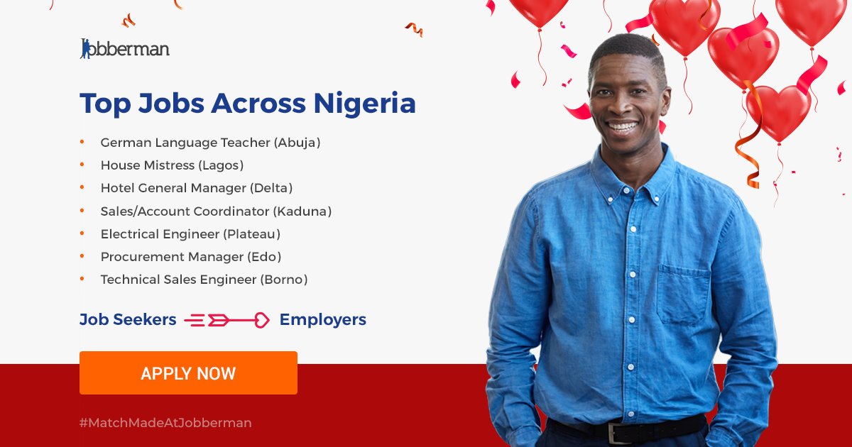Jobbermandotcom's tweet image. We&apos;re committed to making good on our promise to hook you up with your dream job 👌
Don&apos;t snooze on these urgent job openings.
Visit jobberman.com to apply.
#MatchmadeAtJobberman 💙
#JobOpenings
#JobbermanNigeria