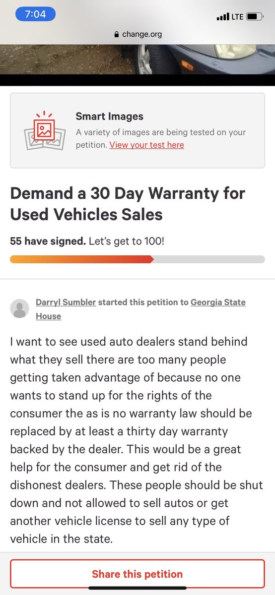 ddrsumm's tweet photo. Good morning tweeter family I’m coming to you again for your help thanks to all that signed this petition and I in courage you that haven’t to sign and help me promote and pass this petition let’s keep the honest dealer honest and get rid of the dishonest dealer thanks. https://t.co/gdbYytFvRg
