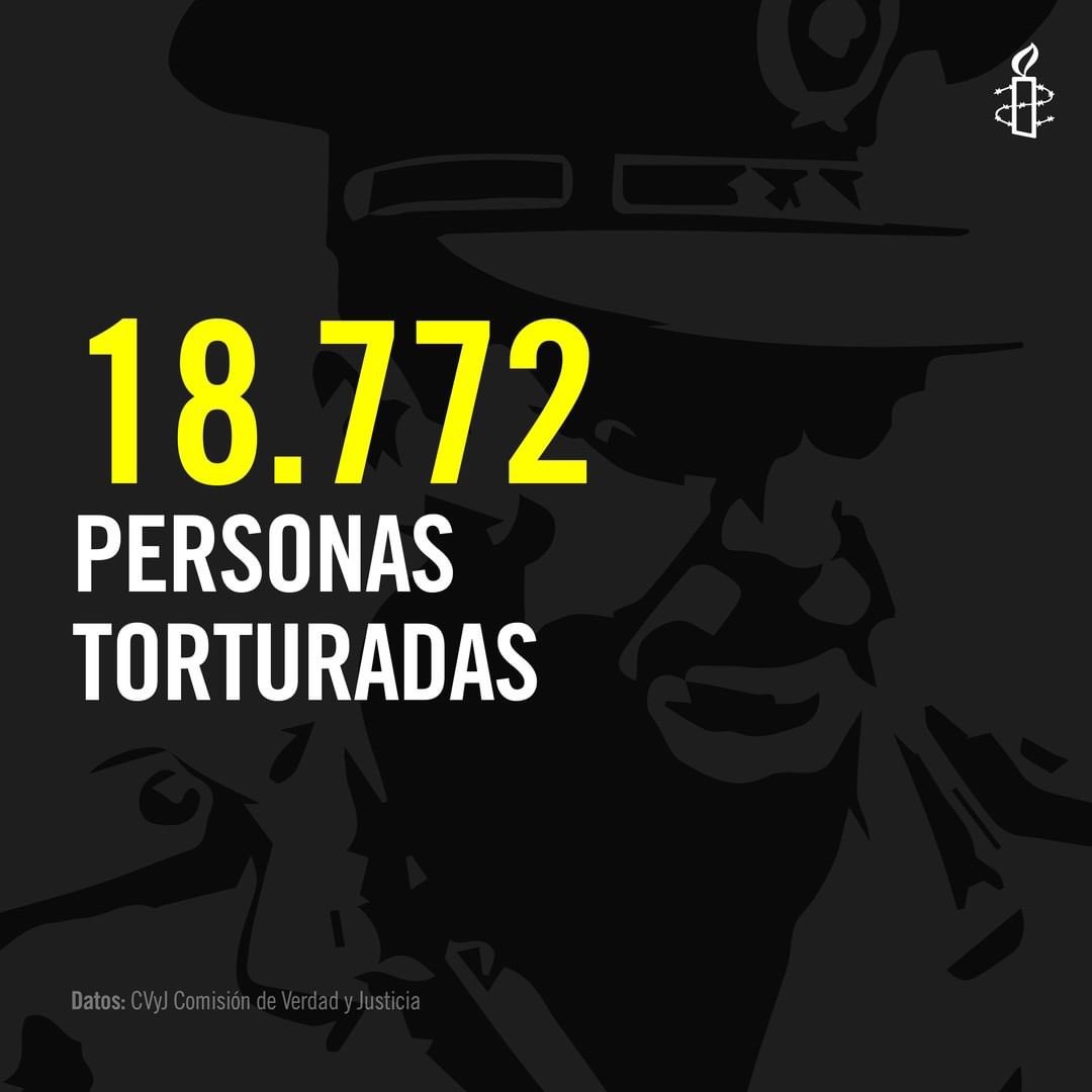 aiparaguay's tweet photo. ✊ ¡VERDAD, JUSTICIA, MEMORIA Y REPARACIÓN!

La dictadura de Alfredo Stroessner, un régimen de autoritarismo, torturas y desapariciones forzadas durante casi 35 años. 18.772 personas fueron torturadas, 459 desaparecidas y 19.762 detenidas arbitrariamente. https://t.co/0a3Ho0JdWa