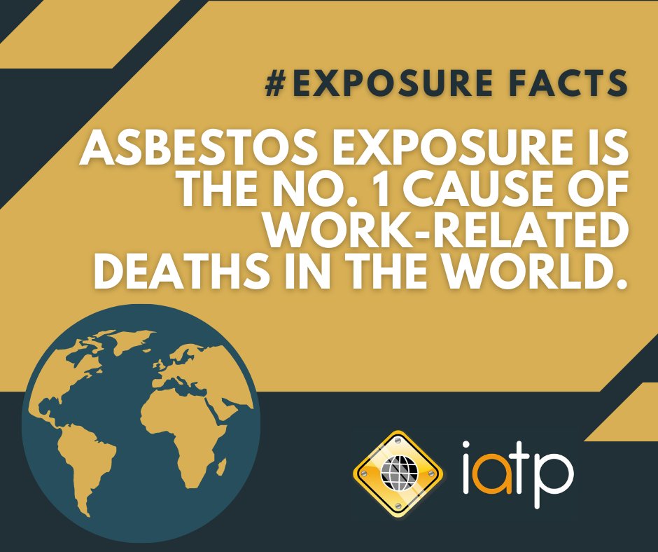 IATP_Asbestos's tweet photo. Exposure Facts- Asbestos exposure is the No. 1 cause of work-related deaths in the world.

Learning important asbestos facts helps people reduce their exposure to asbestos. To find an asbestos training provider visit https://t.co/sPcEsa1CWV. https://t.co/eMW0LyJpJQ