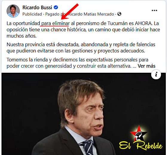 "Ricardito" está apurado por "eliminar" al Peronismo.
El hijo del genocida, que se crió viendo a su padre secuestrar, torturar, robar y luego "eliminar" personas e instituciones, expone su costado más oscuro.