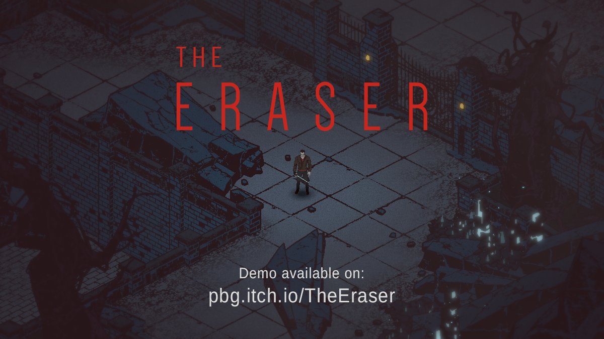 The Eraser Demo is finally out! Grab it at pbg.itch.io/TheEraser 

#indiegame #IndieGameDev #indiedev #gamedev #madewithunity