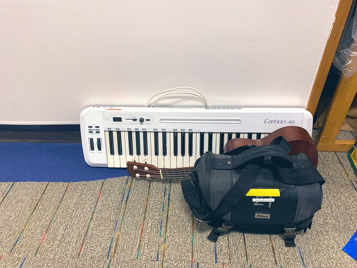 What happens when you’re remote and you’re taking art and music? We send home the supplies you need. #nikondslr #ukelele #carbonkeyboard