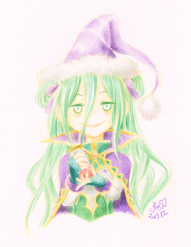 #ツインテールの日 にすっかり忘れていたツインテールのキランソウさん。
#フラワーナイトガールイラスト 