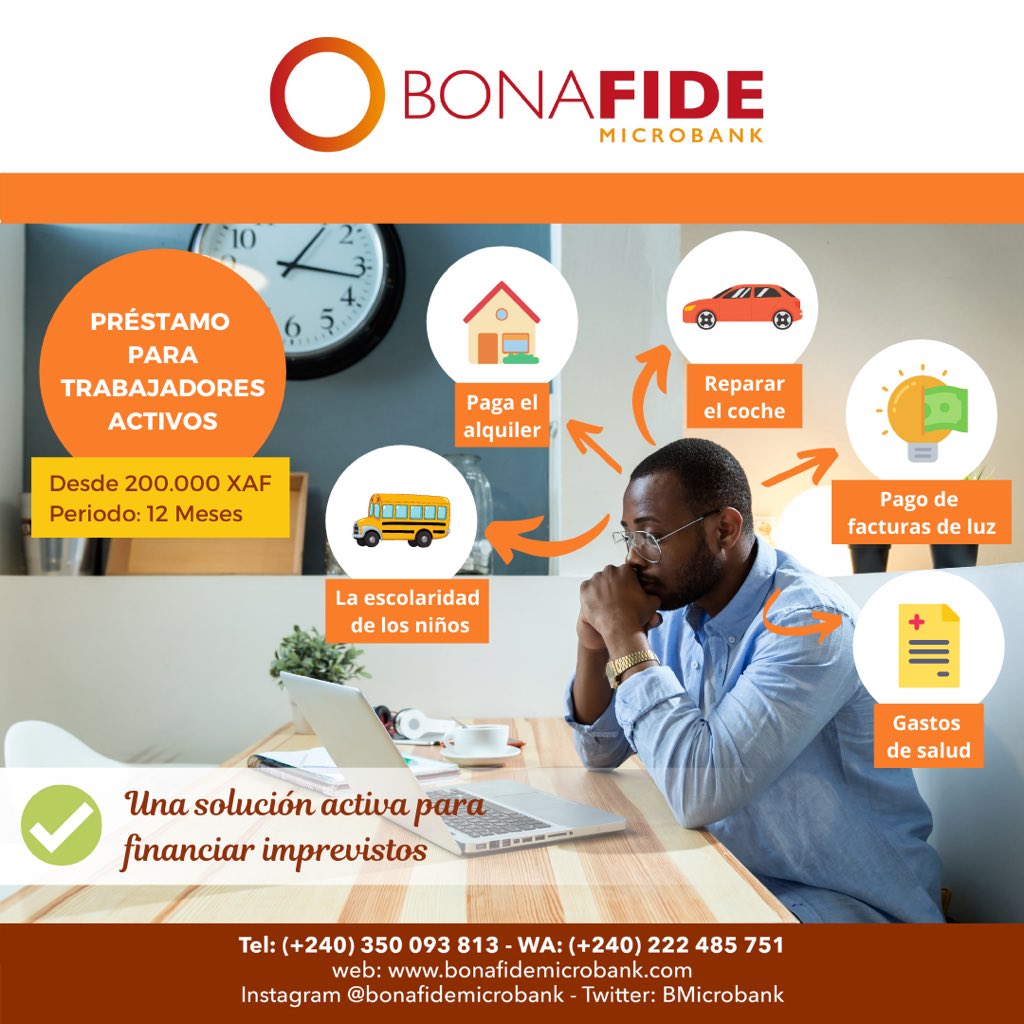 Si necesitas un préstamo para hacer frente a los improvistos, Bonafide es la solución. Porque la vida simplemente ocurre y nunca sabes lo que puede pasar, así que... para esos momentos en los que la vida hace de las suyas, Bonafide al rescate. #GuineaEcuatorial #Microfinanzas