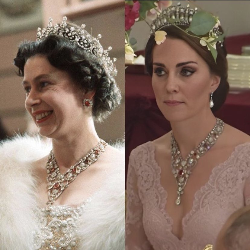 2. Ruby and Diamond Floral Bandeau Necklace