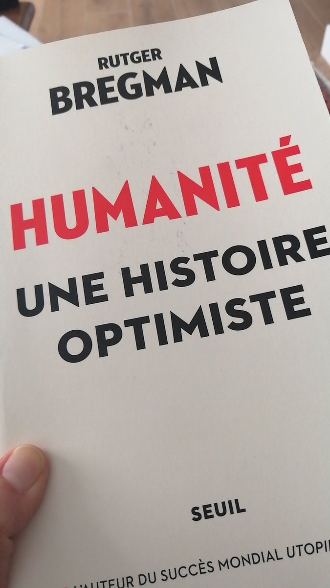 #NowReading Humanité, de Rutger Bregman. Et si, en fait, on était tous profondément gentils ? Lecture en cours ! ☺️
#bregman #Humanité