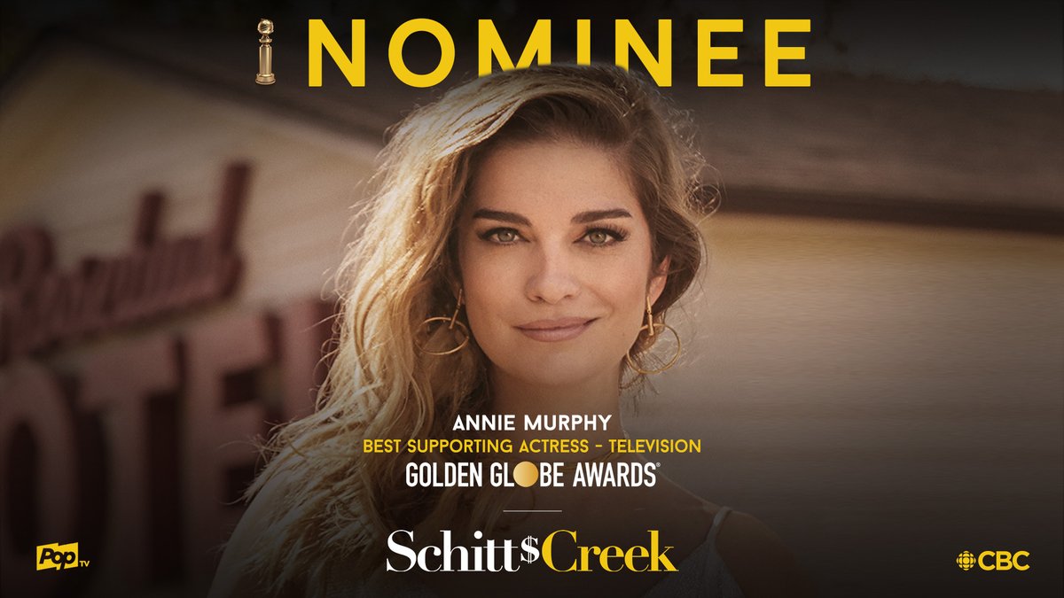 And in the Best Supporting Actress (Television) category, Annie Murphy has  been nominated for a Golden Globe for her role as Alexis Rose in Schitt's  Creek! Congratulations, @annefrances! | #GoldenGlobes, image size:1200x675