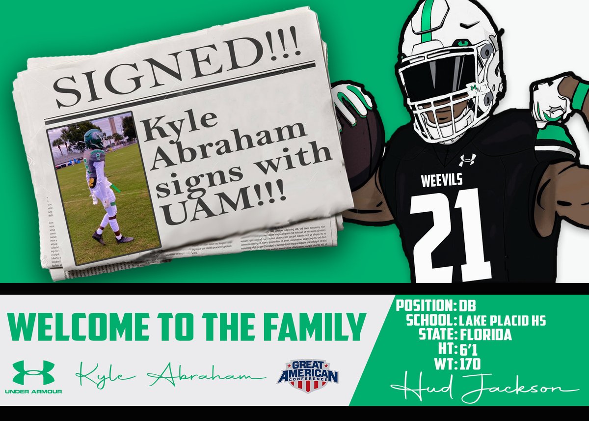 WeevilFootball's tweet photo. Welcome to the Family!!! https://t.co/4rjKjB5Tra