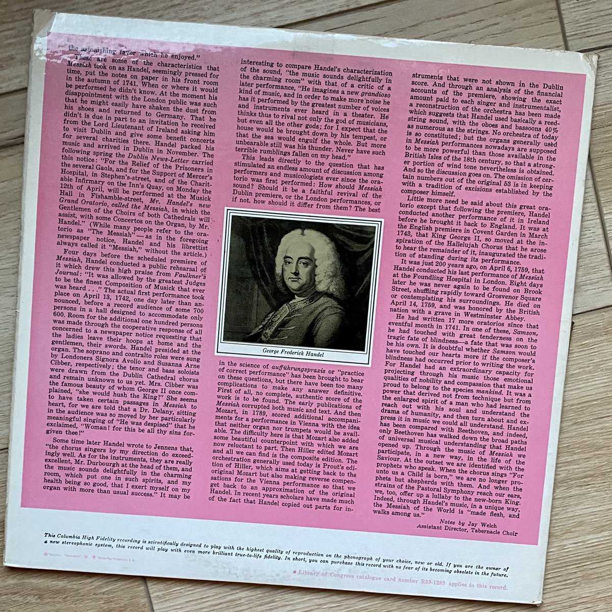 CMoneyKS's tweet photo. #WednesdayMorningVinyl #PhiladelphiaOrchestra #EugeneOrmandy #MormonTabernacleChoir #GeorgeFrederickHandel #Handel #Messiah #ColumbiaMasterworks #1959 https://t.co/Ef37UBsvmd