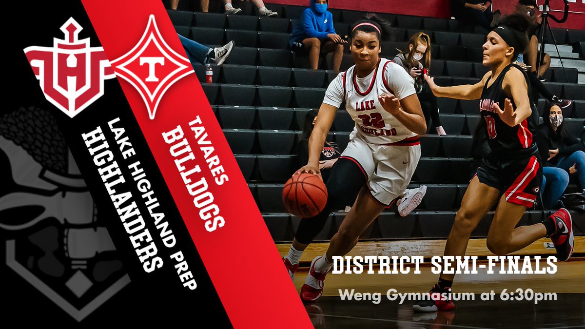 Girls Basketball hosts Tavares in a District Semi-Finals matchup in Weng Gymnasium at 6:30pm.  Tickets are required for this event.  Good luck Highlanders! <a href="/lhpsnews/">Lake Highland Preparatory School</a> <a href="/lhps_gbb/">LHPS_GBB</a>