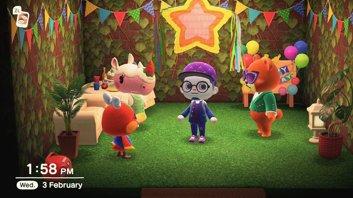 AcnhHolo's tweet photo. It’s my birthday today! 🥳

Ketchup, Merengue and Teddy organised me a secret party 🥺

#AnimalCrossingNewHorizons 
#ACNH 
#ACNHBirthdaySurprise
#ACNHKetchup
#ACNHMerengue 
#ACNHTeddy https://t.co/UlJkH730Ah