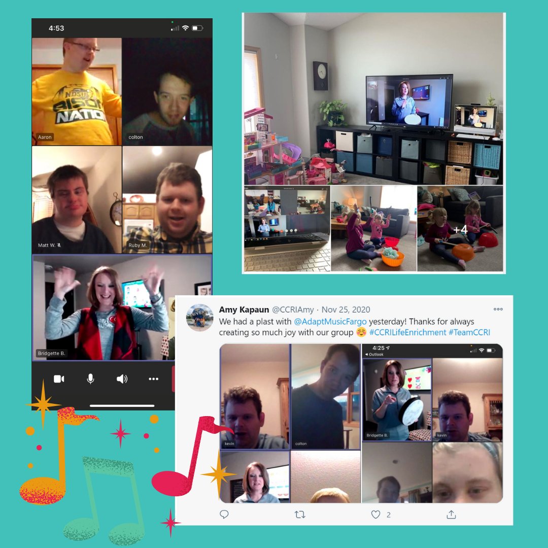 One way  Adapt Music "adapted" this year was adpating our group music making sessions with our partner organizations to a virtual format.  We were able to continue making music, engage with others, and create music in our own way...all from home!