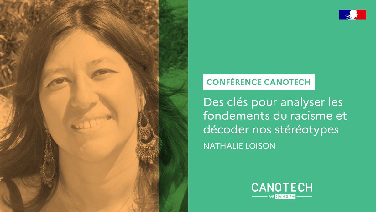 reseau_canope's tweet photo. 📢Suivez la conférence #Canotech menée par #NathalieLoison, professeure @UnivParisSaclay et Dr. en civilisation américaine. 
🔎Elle y analysera avec vous les fondements du #racisme, et comment décoder nos #stéréotypes. 
Inscriptions pour le 10/02▶https://t.co/bNywM8fzec https://t.co/ceNAe0gwNE