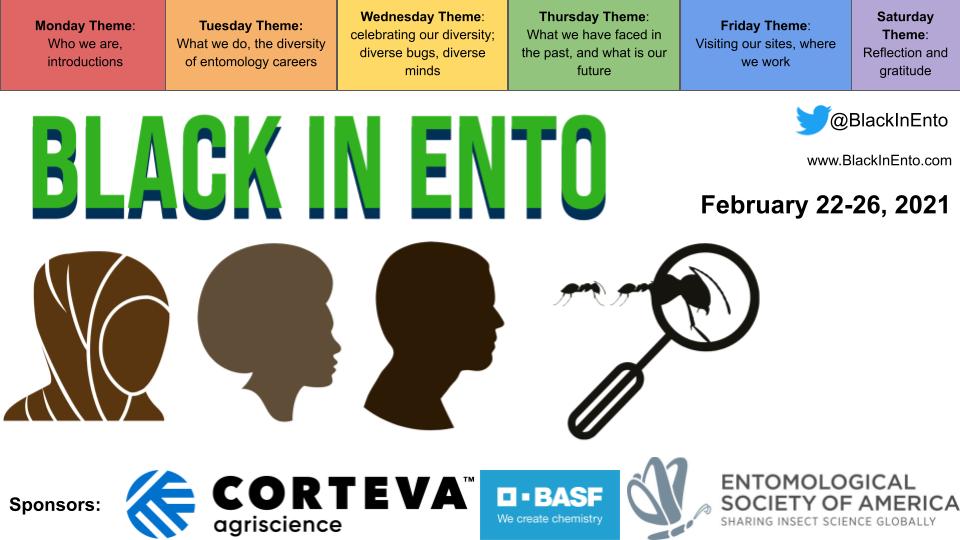Do you identify as a Black person working with insects? In preparation for #BlackInEnto we are calling on all Black Entomologists to fill out our roll call survey:   surveymonkey.com/r/XP6Y9YL, please share widely! <a href="/EntsocAmerica/">Entomological Society of America</a> <a href="/CanEntomologist/">Entomological Society of Canada</a> <a href="/RoyEntSoc/">Royal Entomological Society</a> <a href="/Aust_Ent_Soc/">Australian Entomological Society</a> <a href="/entsocsa/">entsocsa</a>