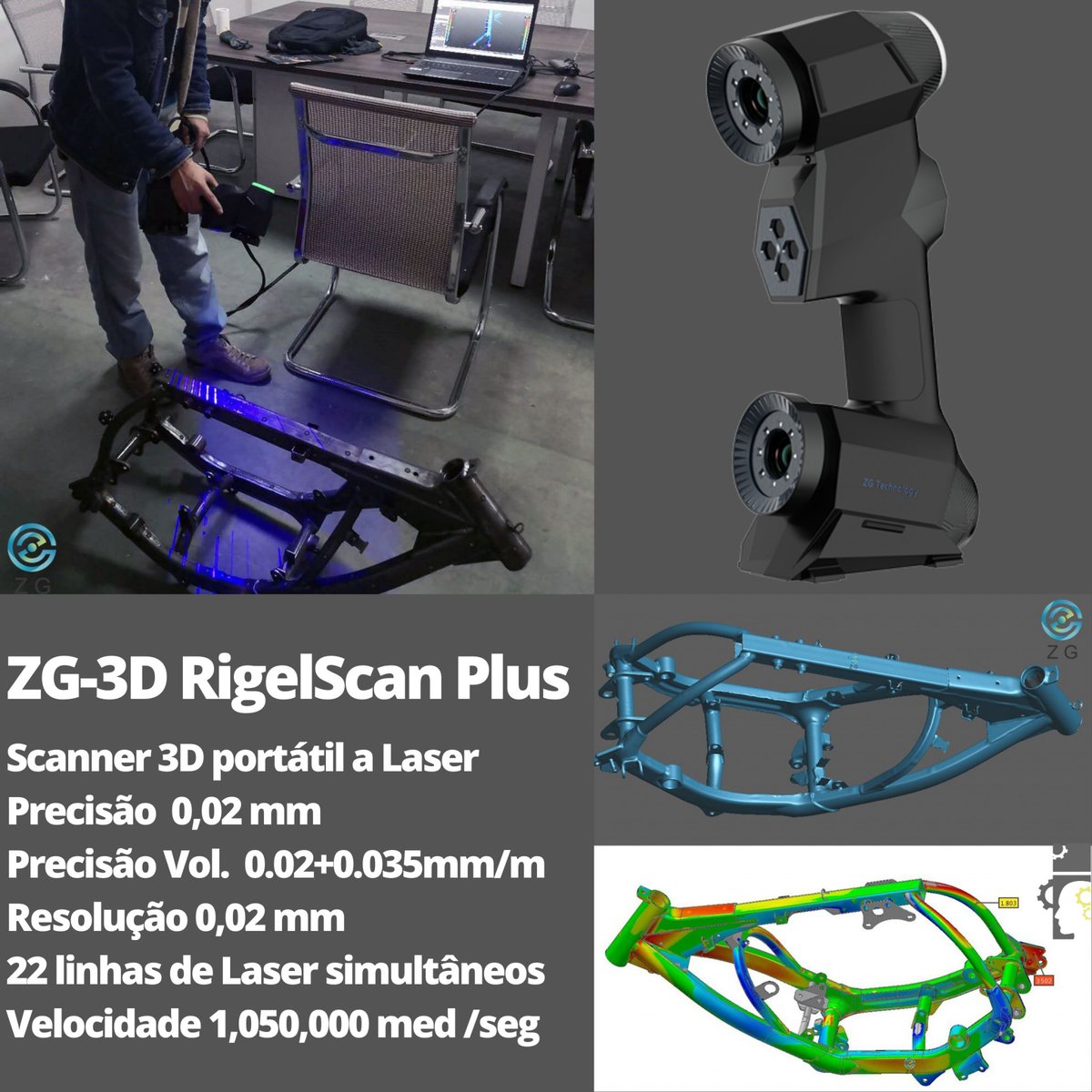 IdeiaProjeto's tweet photo. Eliminate preparation time for the equipment or part to be inspected. Simply take the 3D Scanner to the part and instantly start 3D scanning. Generate dimensional reports in the same software.

#3dscanner #metrologygrade #3Dinspection #RIGELSCANPLUS #zgtechnology #ideiaprojeto https://t.co/95fst4UVf6