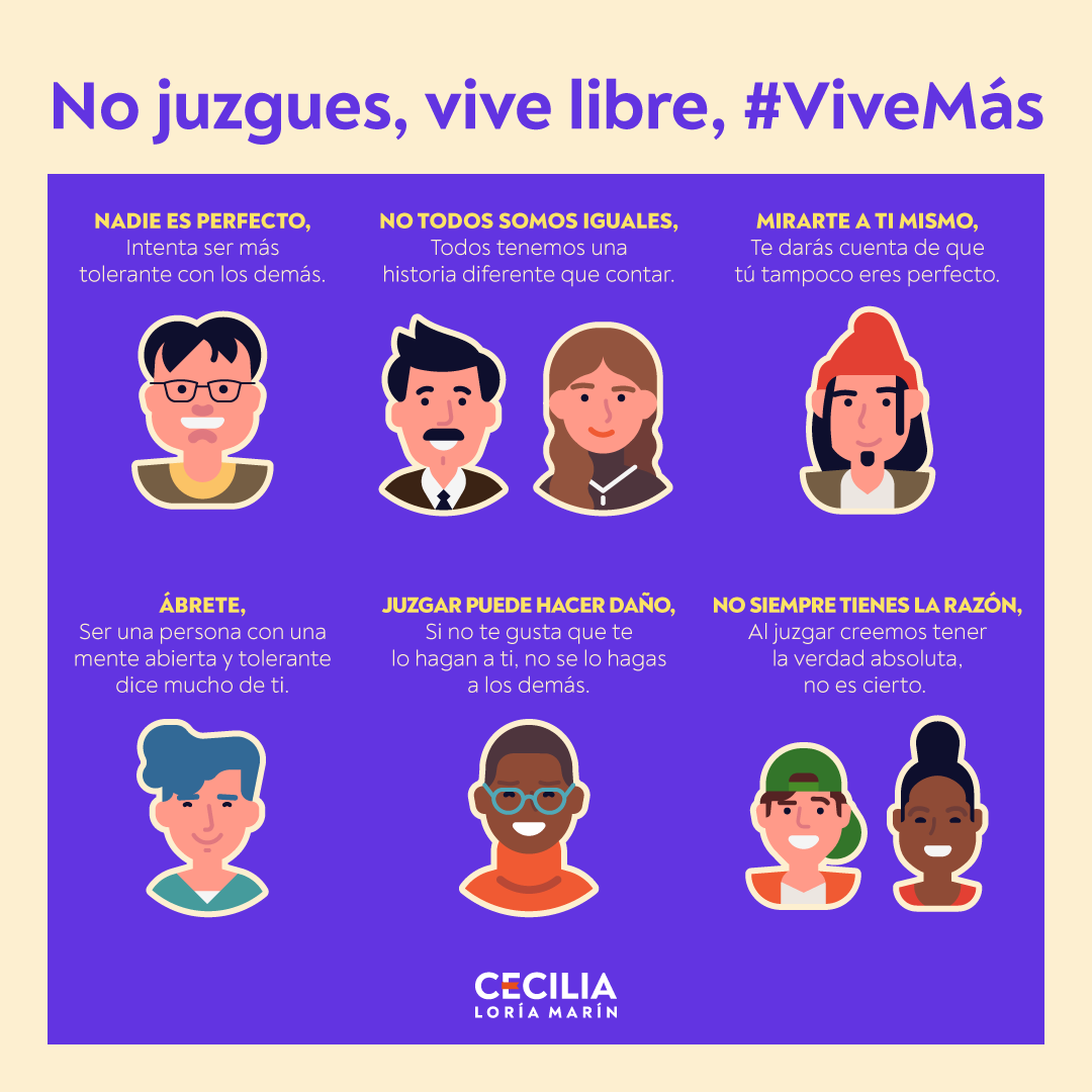Todos tenemos una historia diferente que contar, no juzgues. #CeciliaLoría 💜