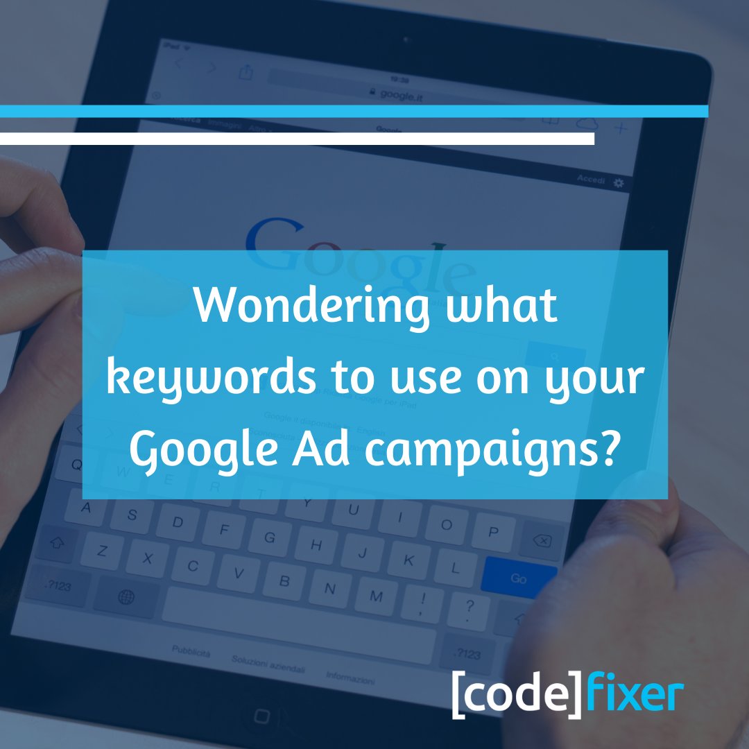codefixer's tweet image. Day 15/28 Top Google Ads Tricks & Tips
Are you finding it difficult to determine which keywords to use on your Google Ads campaigns? 👨🏫
Google Keyword planner in the Shared Library in Google Ads is a useful tool to use for new keywords.
Find out more > codefixer.com/top-28-google-…