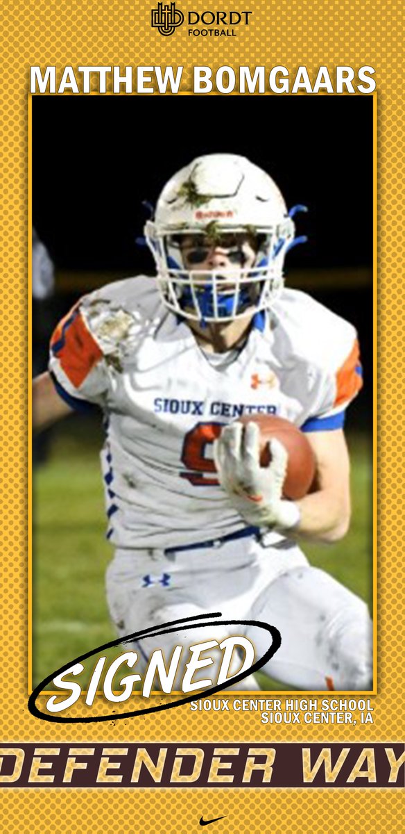 #DefenderNation, please help us welcome <a href="/BomgaarsMatthew/">matthew bomgaars</a> to the family!

June 4 Virtual JR Visit Day ➡️ July 22 Camp ➡️ Commit November 23.

#DefenderWay | #NSD21