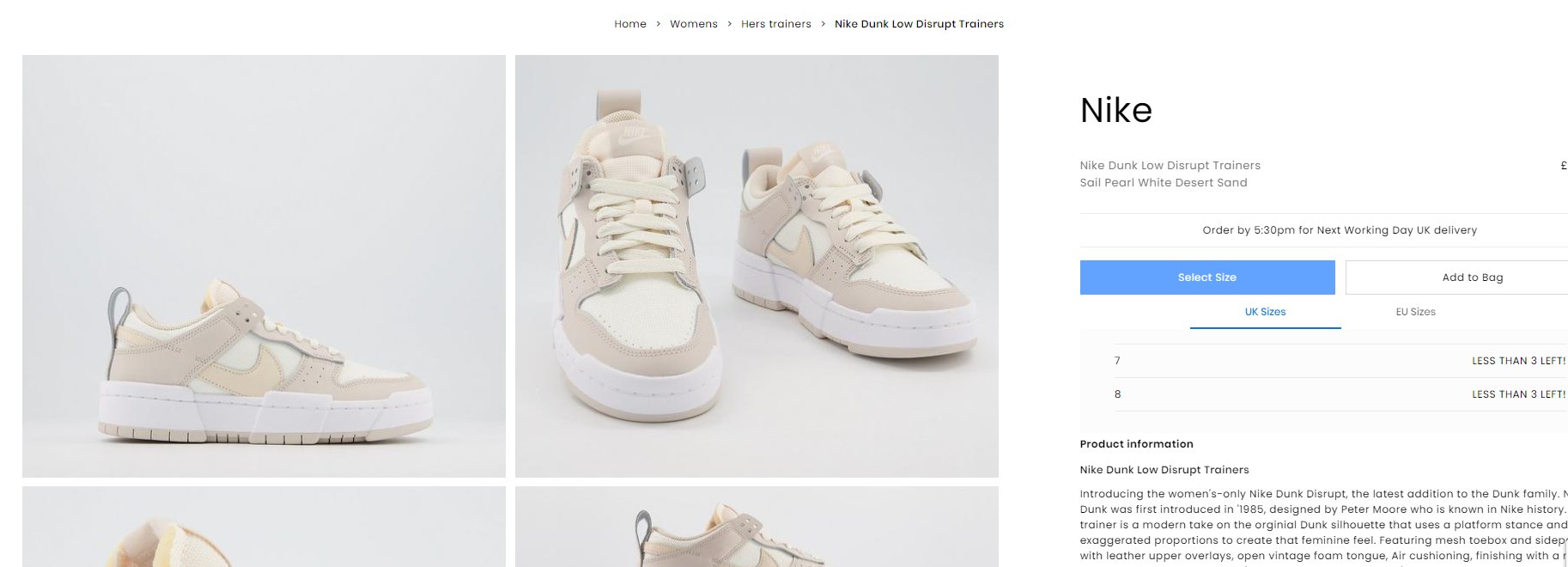 nike dunk low disrupt restock