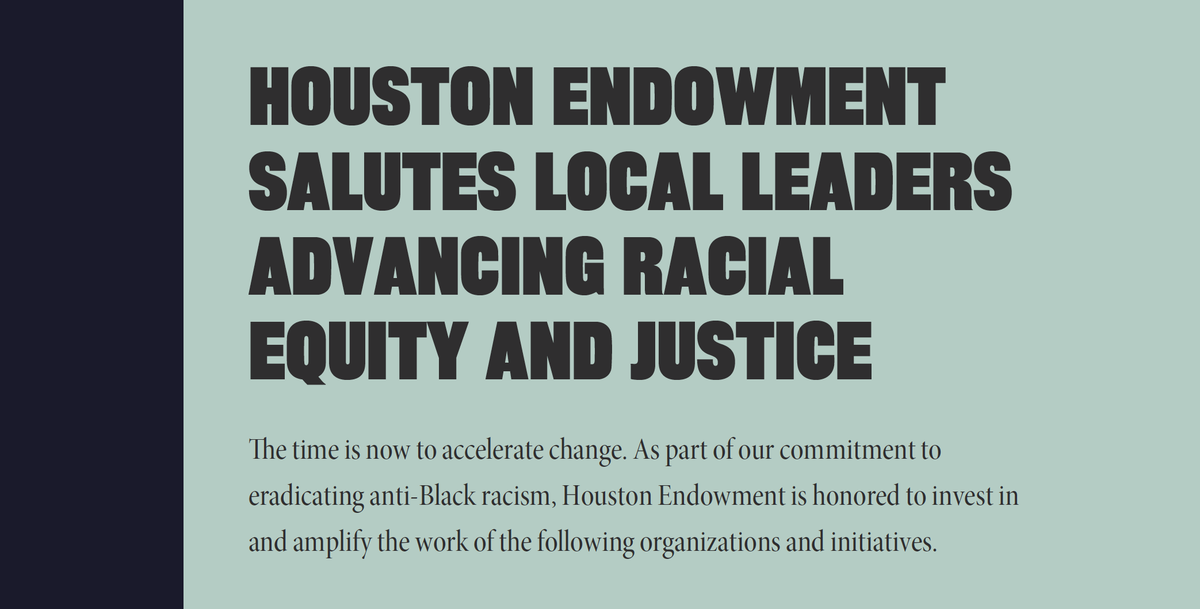 HoustonEndowmnt's tweet photo. See our full announcement here: https://t.co/zm0LGTMTfa

#HTX #RacialEquityJustice https://t.co/q2cNysNeur