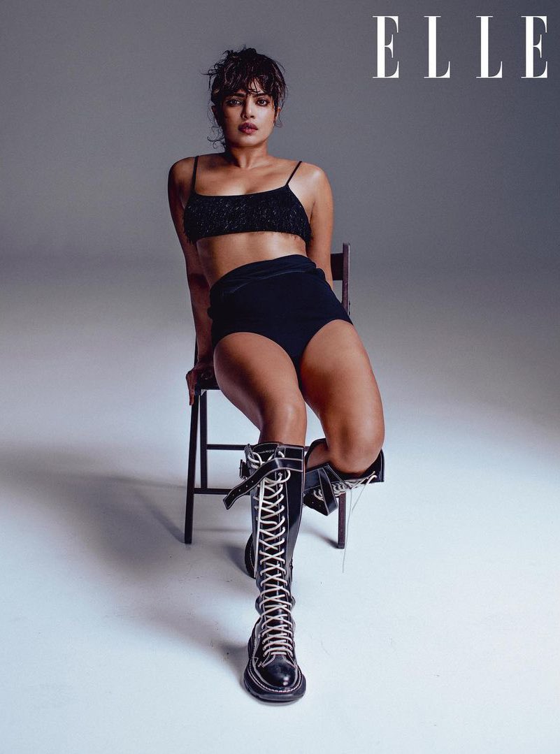 CoutureIsBeyond's tweet photo. Priyanka Chopra by Lia Clay Miller, UK Elle, March 2021. https://t.co/2pd4u6rHR0
