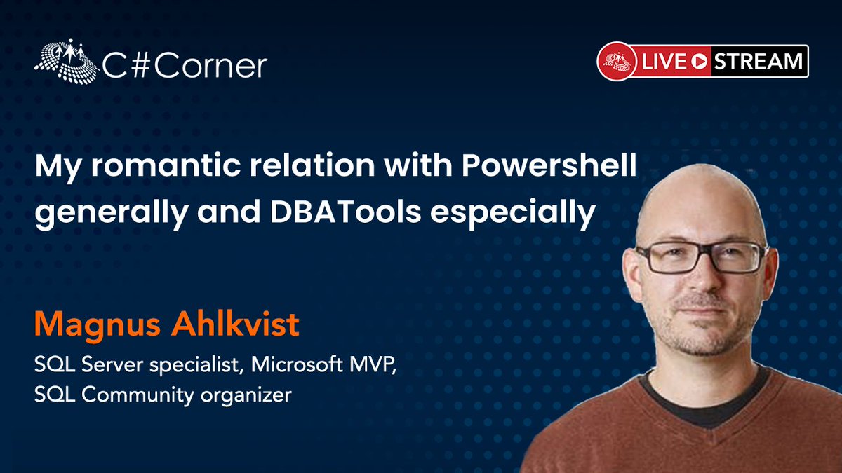 CsharpCorner's tweet image. Did you miss @transmokopter session on &quot;My romantic relation with #Powershell generally &amp;amp; #DBATools especially&quot; at SQL Server Virtual Conference?

You can now watch it here: bit.ly/3rnFuKV

#SQLServer #SQLConference #sqldatabase #sqlserver2019 #sqlqueries #csharpliveshow