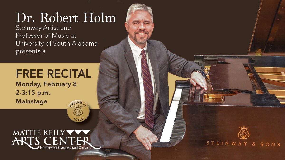 Join us for a FREE concert by the extremely talented Dr. Holm on Feb. 8 at 2 p.m.