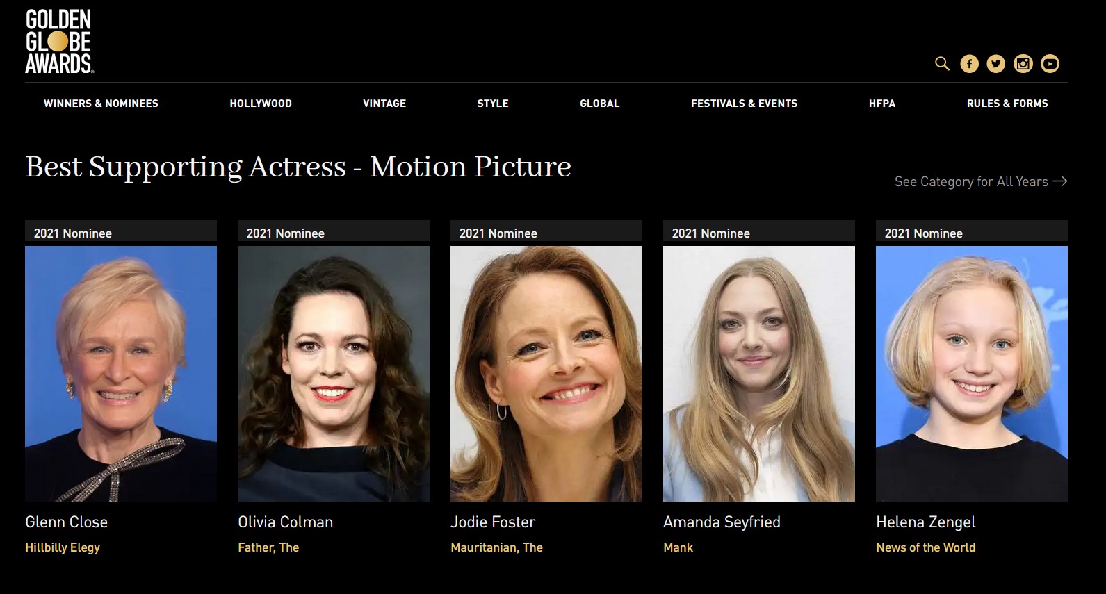 German Films On Twitter The Most Exciting News For Helena Zengel The Young German Actress Is Nominated For The 2021 Golden Globes In The Category Best Supporting Actress Motion Picture Alongside