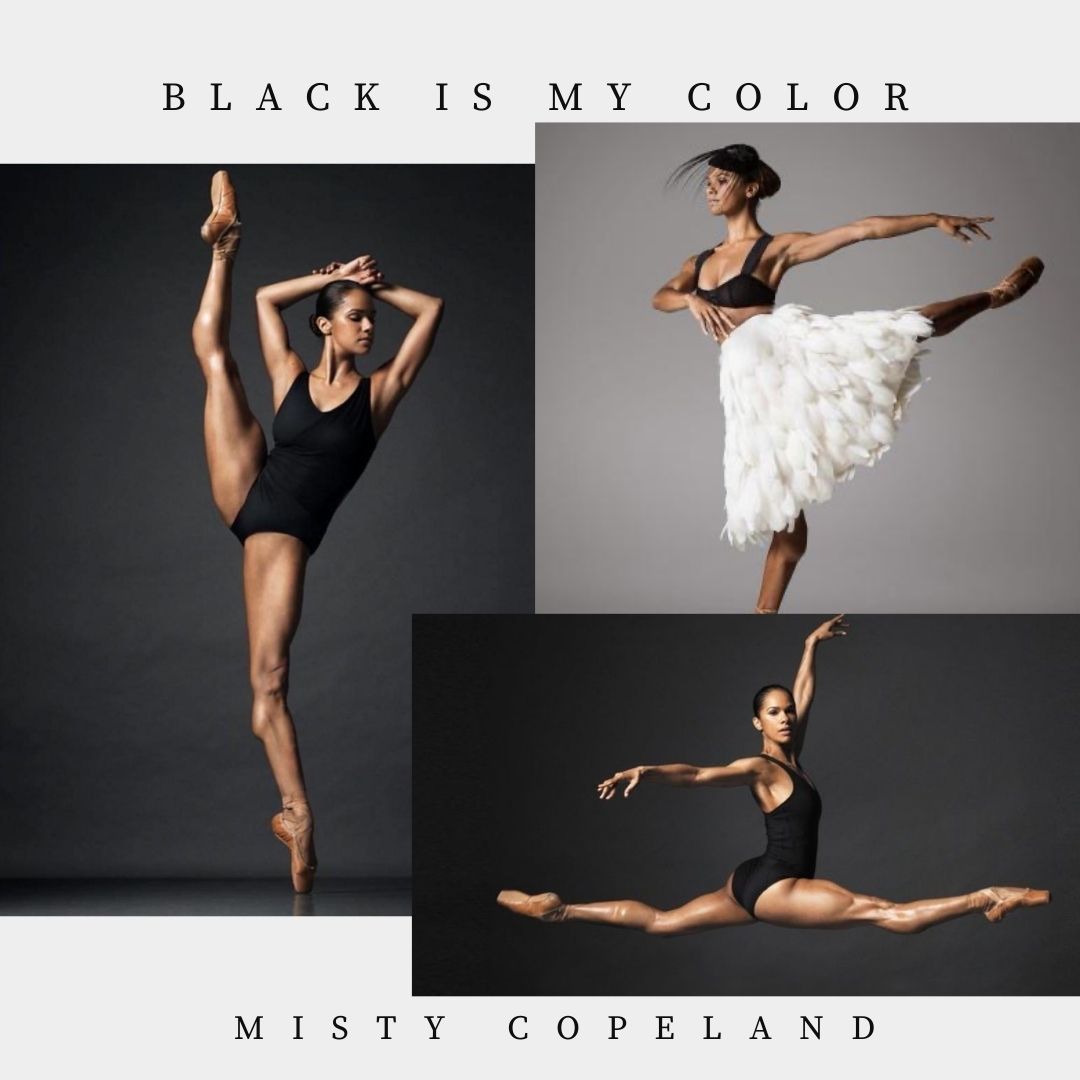 nhs_hopedale's tweet photo. Day 3 of Black History Month, and today we are highlighting Misty Copeland! She was the 1st African American principal dancer with ABT, and she continues to challenge the status quo.🩰 Graphics by Natalia Lee https://t.co/3Ab7T1cbP6