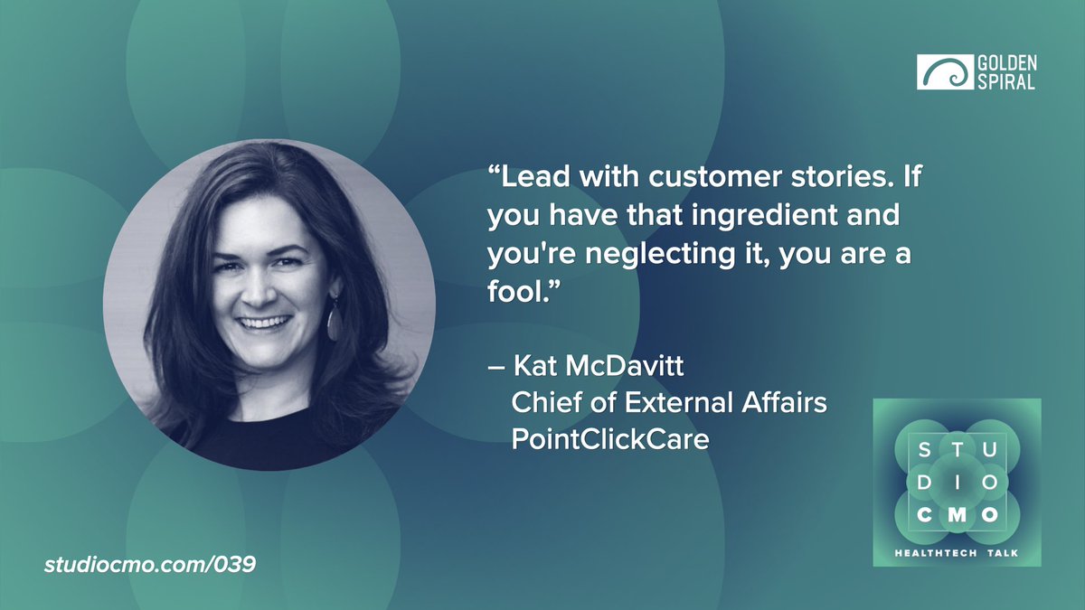 GoRatioHQ's tweet photo. "Lead with customer stories. If you have that ingredient and you're neglecting it, you are a fool" - Kat McDavitt
https://t.co/C0EuecqFHx https://t.co/uuVqI8ce3z