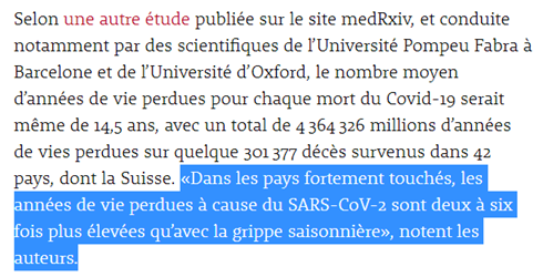 En enfin la question qui se pose à chaque fois (sauf pour lui) c’est « combien de temps auraient survécu ces personnes » et sur ça on a des études, en moyenne 10 ans de plus. https://www.letemps.ch/sciences/millions-dannees-vie-perdues-monde-cause-covid19